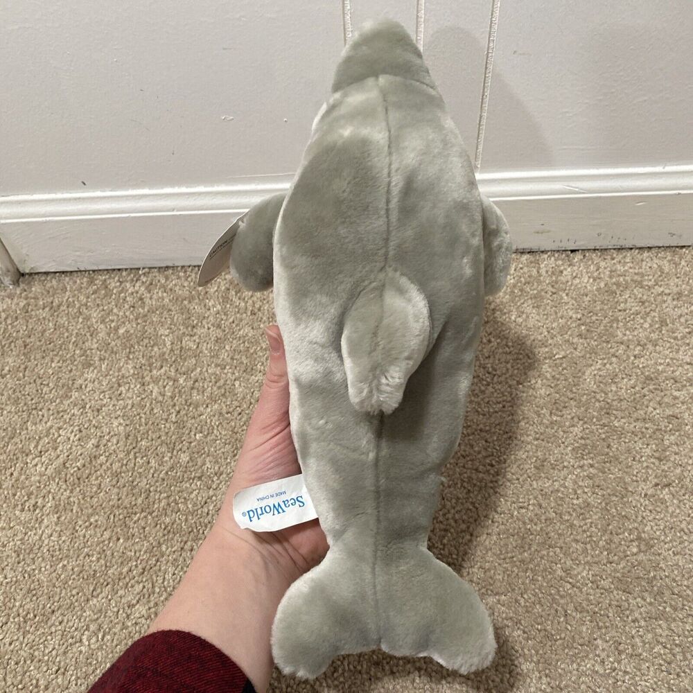 vintage sea world dolphin plush Stuffed Animal With Tags Blue Eyes With Tags - Picture 5 of 10